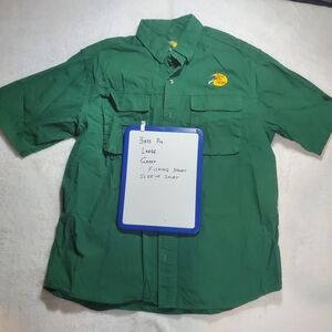 Bass Pro Green Short Fishing Sleeve Shirt Large